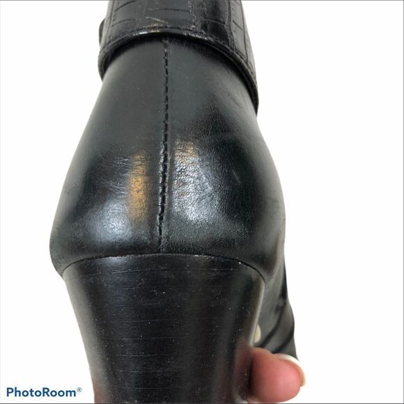 Anne Klein Gansee Black Ankle Boots Size 10 - Picture 8 of 11